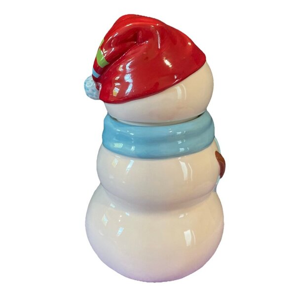 Snowman Cookie Jar Starbucks 2006 Christmas Canister Holiday Winter - Picture 3 of 7